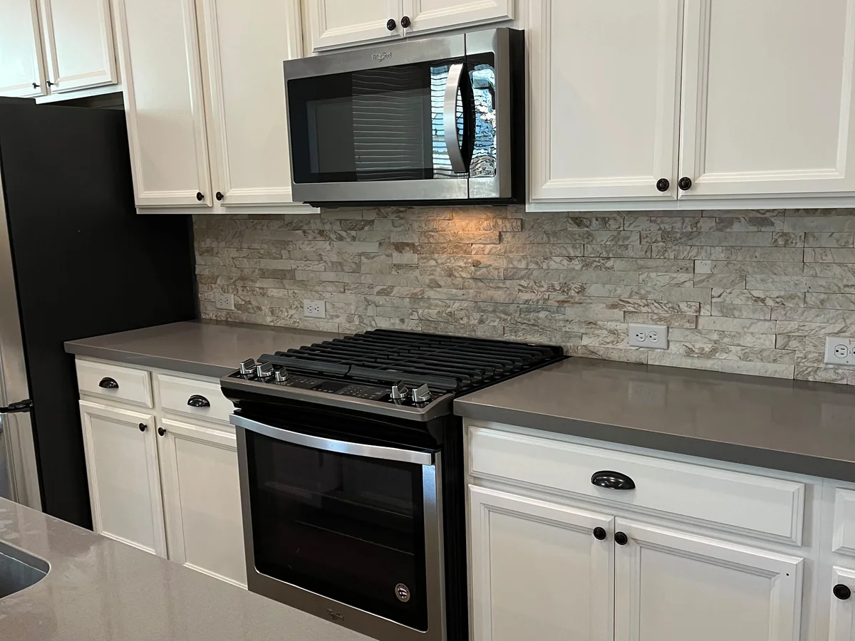 Empty, spotless kitchen ready for move-in